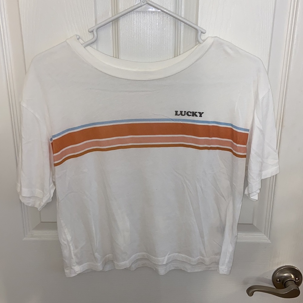 Garage graphic crop top
